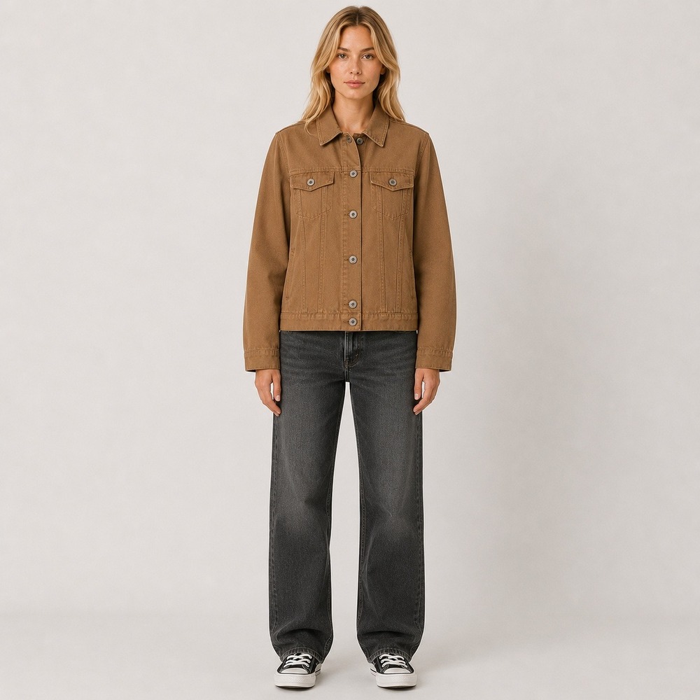 Vintage Tan Brown Canvas Trucker Jacket Utility Workwear Early Winters Portland